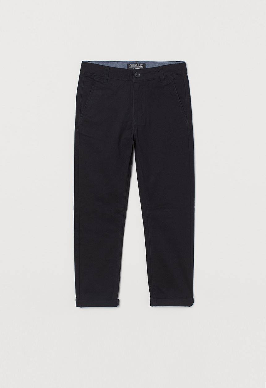 H&M - Slim fit chinos - black