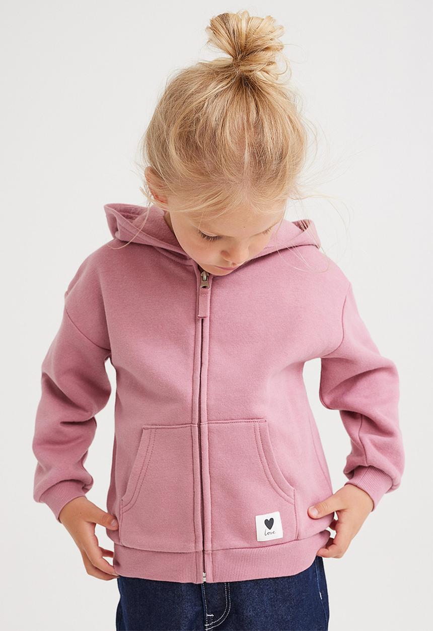 H&M - Zip-through hoodie - dark pink
