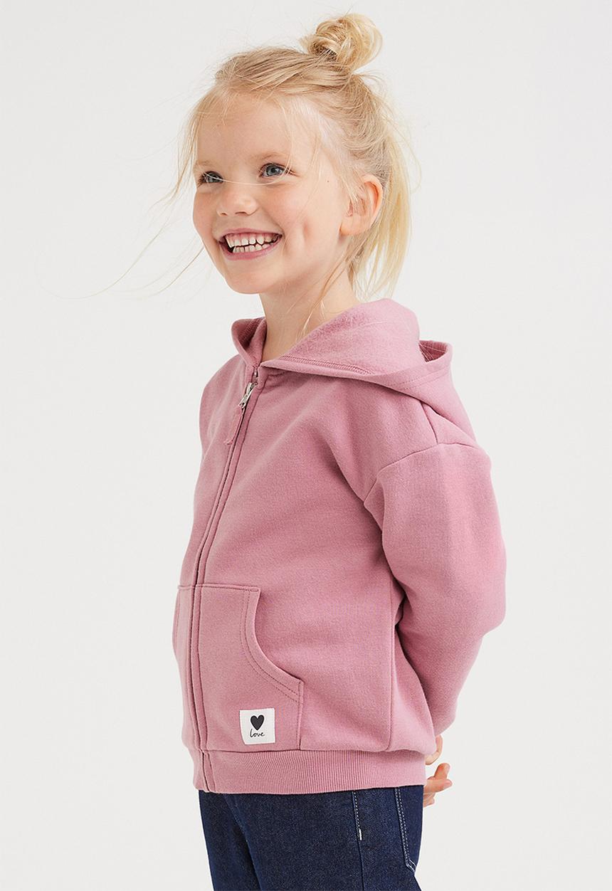 H&M - Zip-through hoodie - dark pink