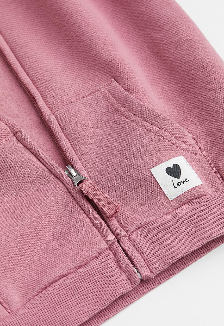 H&M - Zip-through hoodie - dark pink