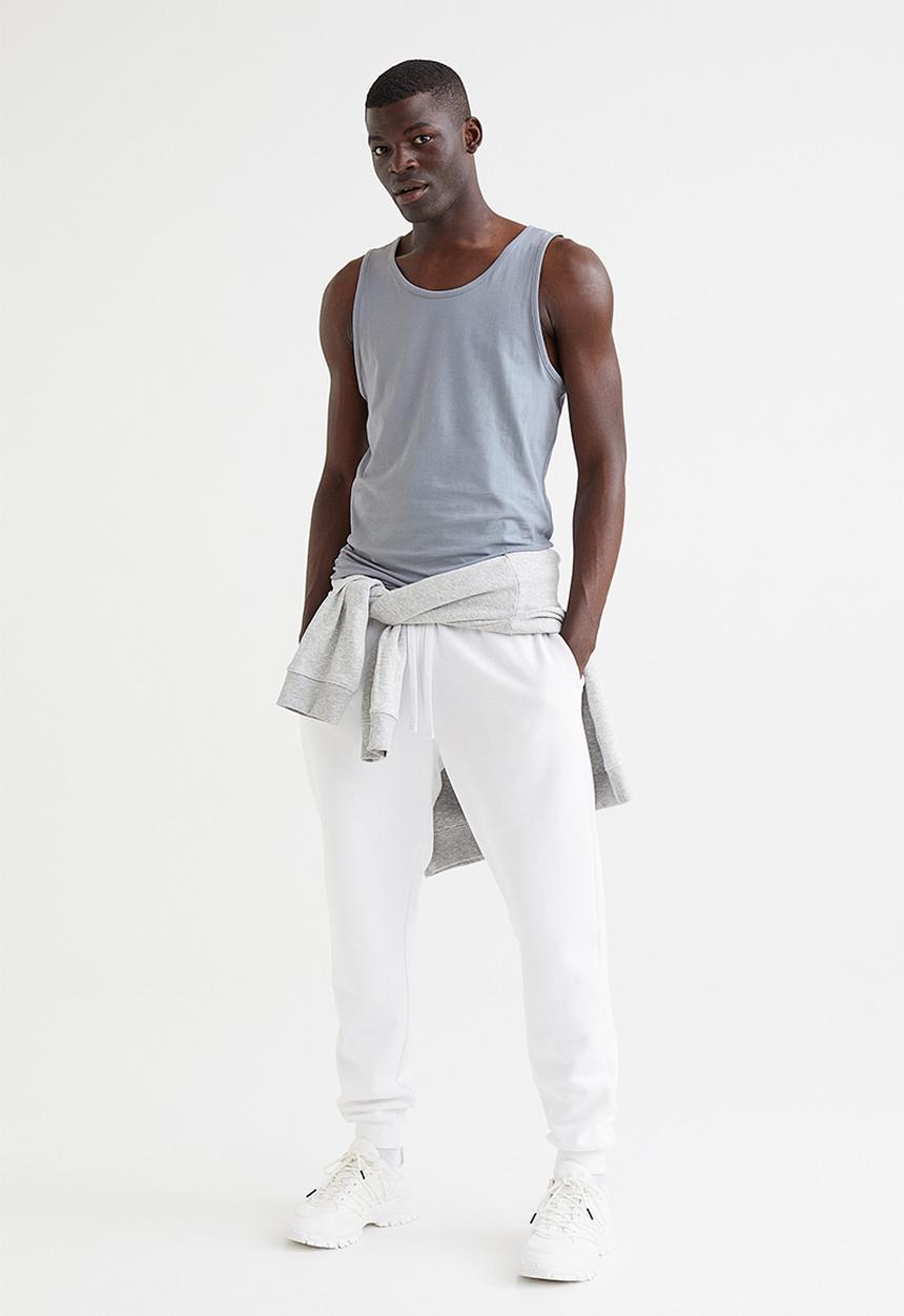 H&M - Cotton jersey vest top - grey