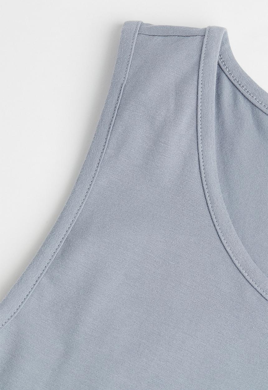 H&M - Cotton jersey vest top - grey