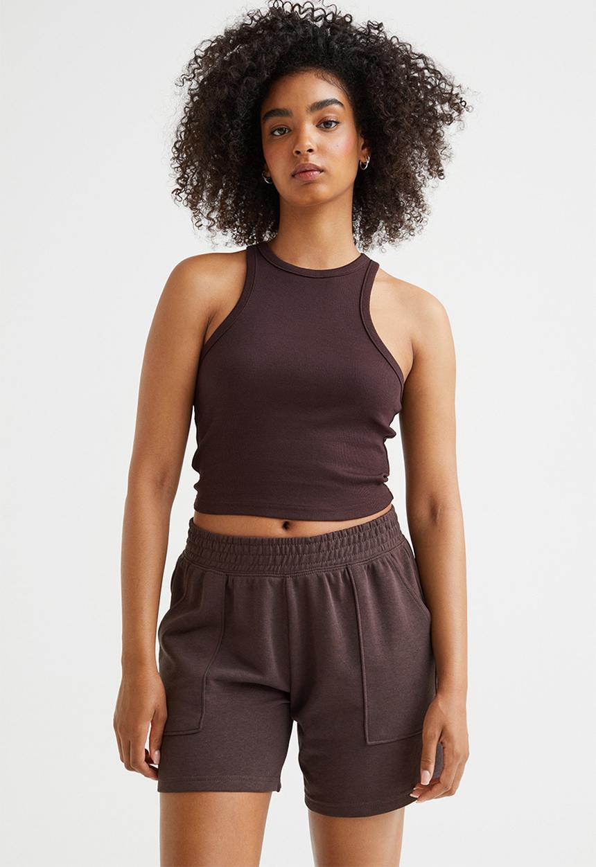 H&M - Ribbed vest top - brown