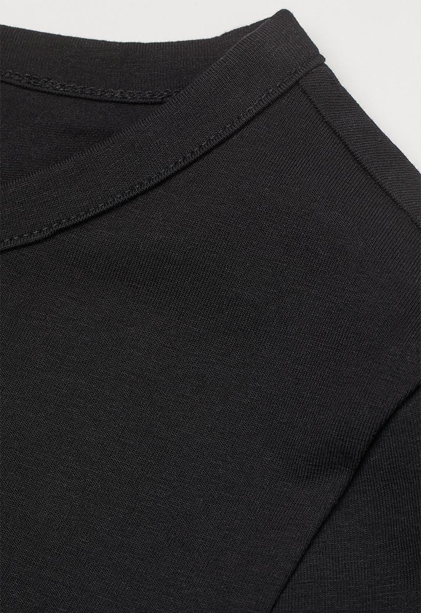 H&M - Cotton cropped top - black
