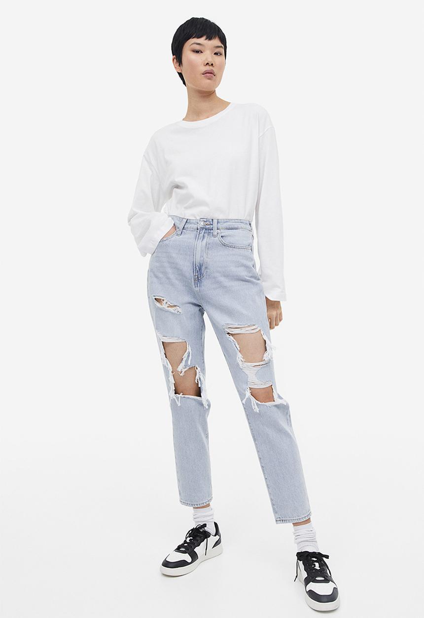 H&M - Mom comfort ultra high jeans - blue