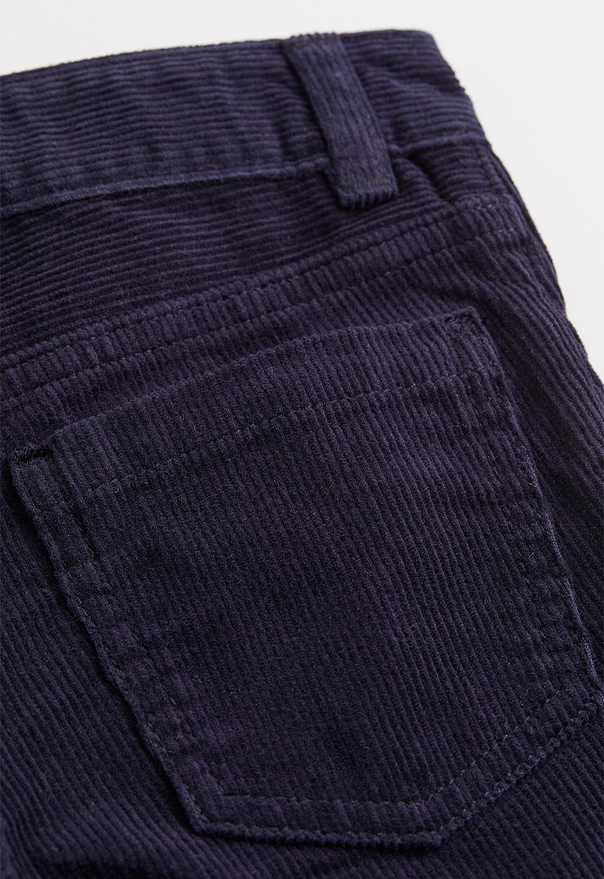 H&M - Slim fit corduroy trousers - navy blue