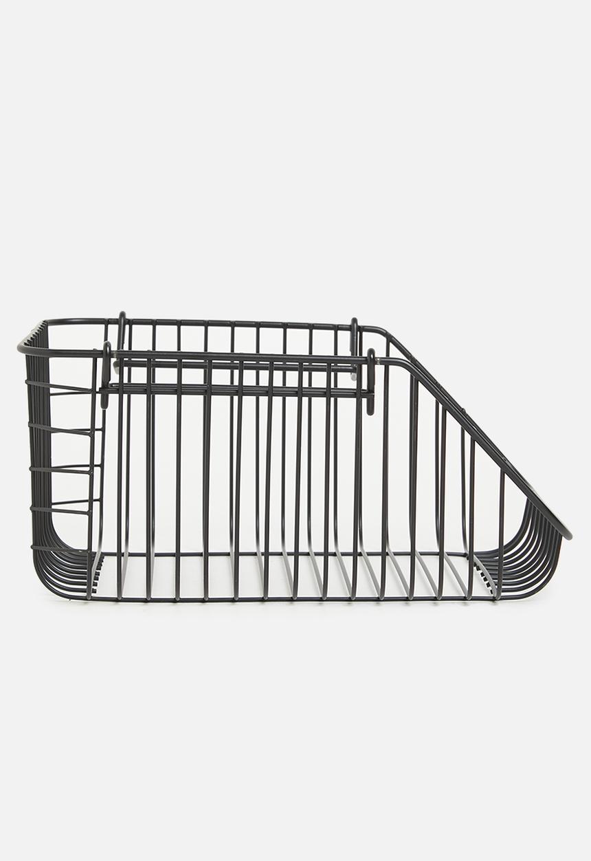 Excellent Houseware - Wire metal basket - black