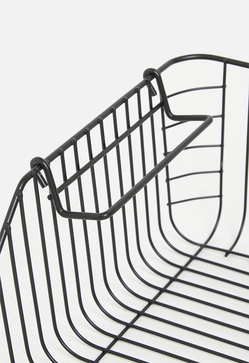 Excellent Houseware - Wire metal basket - black