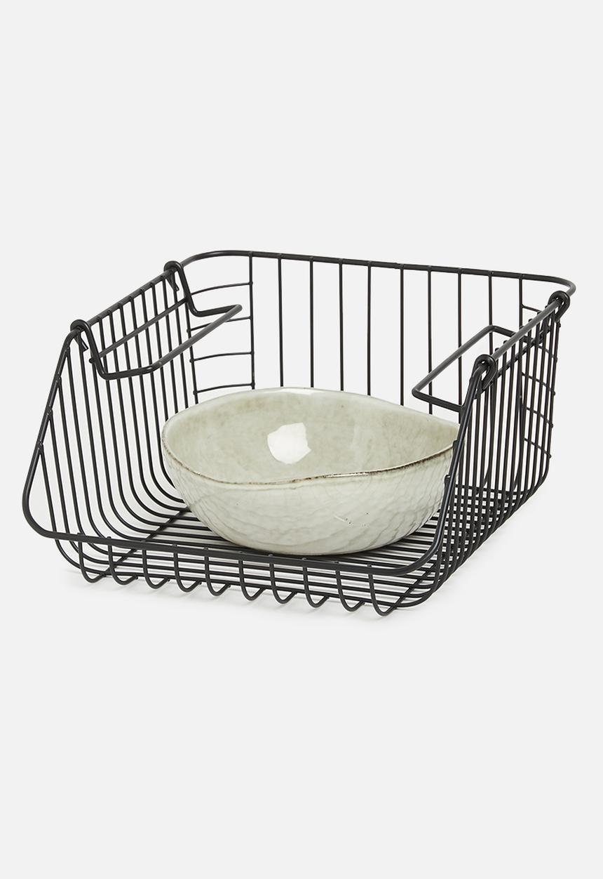 Excellent Houseware - Wire metal basket - black