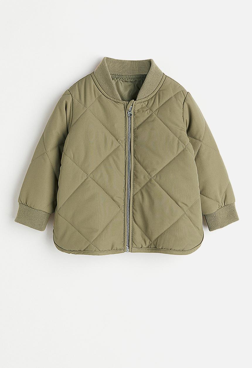 H&M - Quilted bomber jacket - khaki green