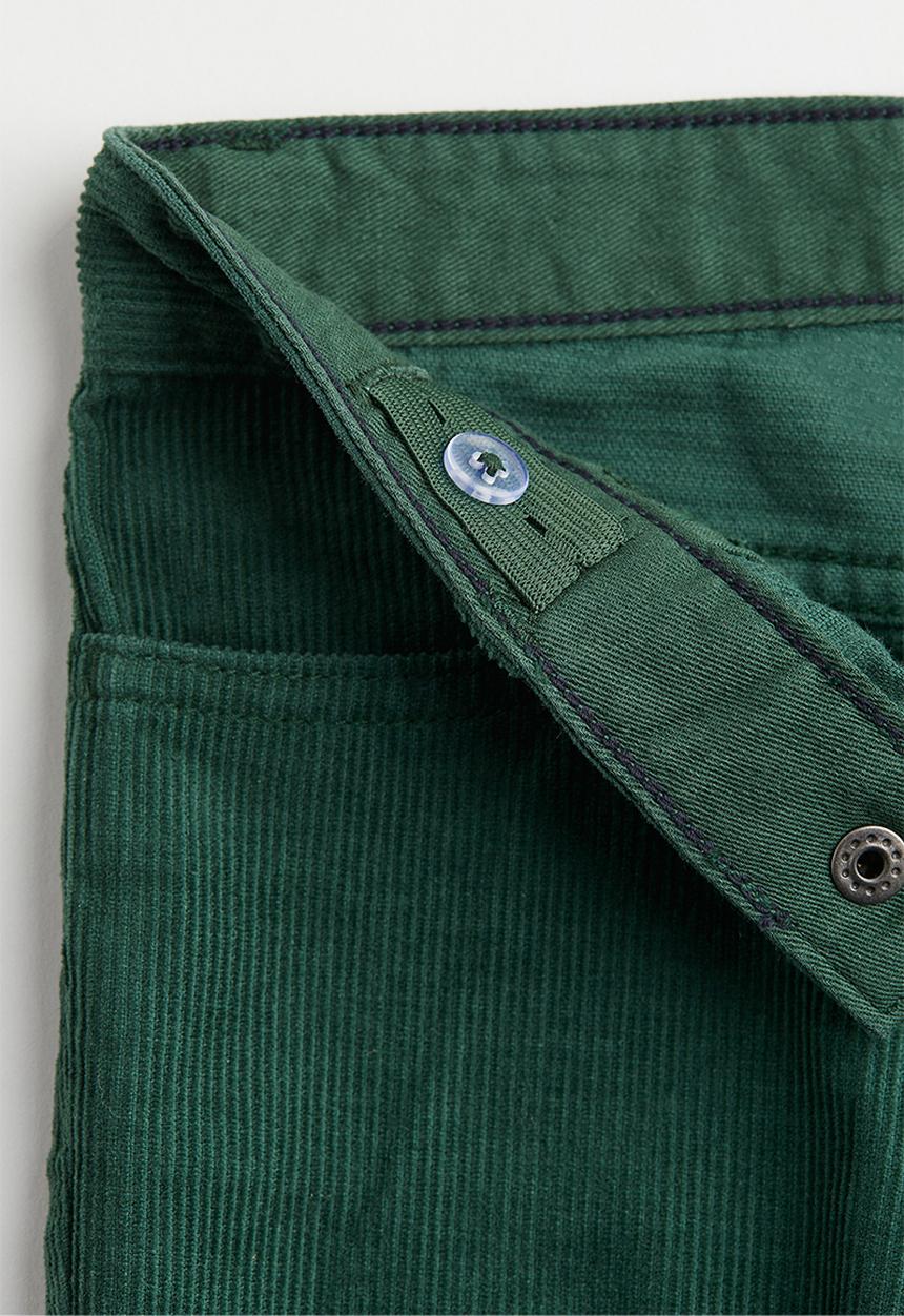 H&M - Slim fit corduroy trousers - green