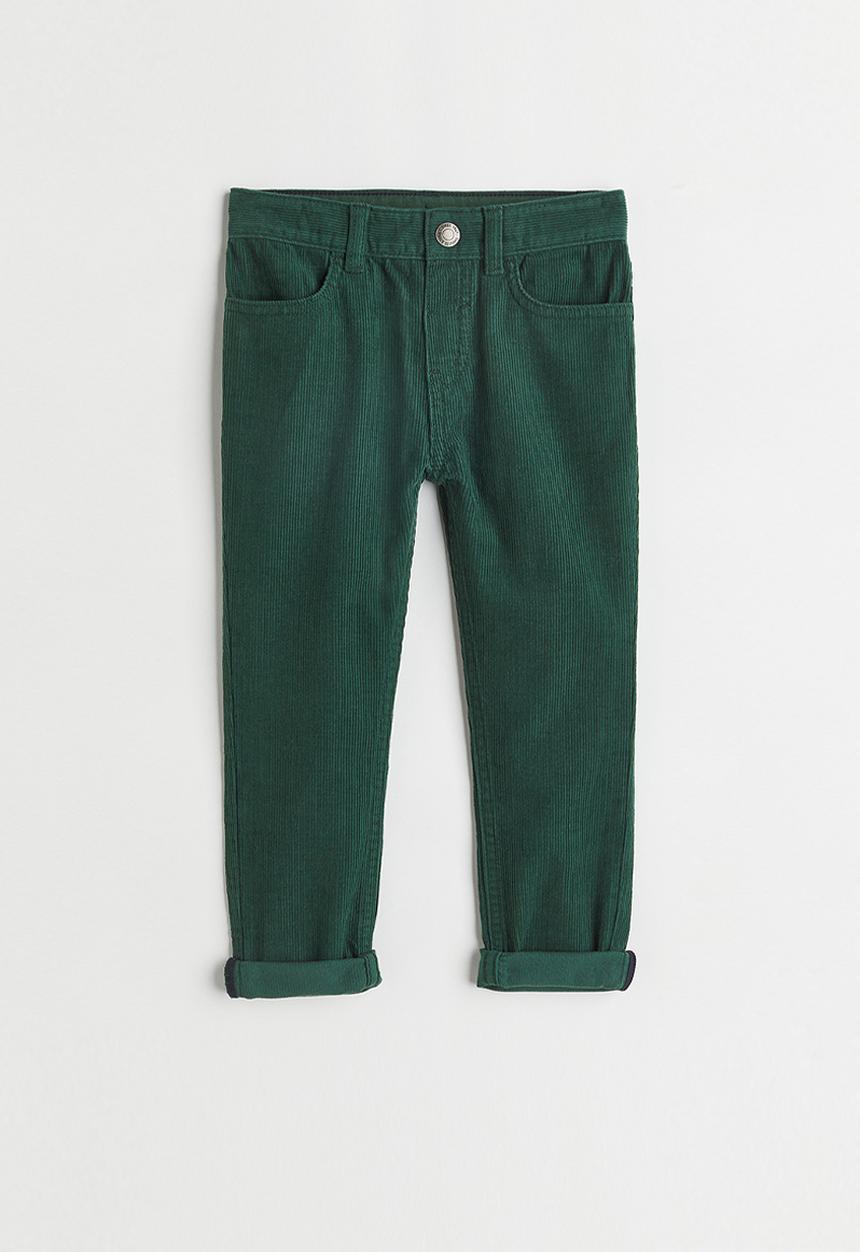 H&M - Slim fit corduroy trousers - green