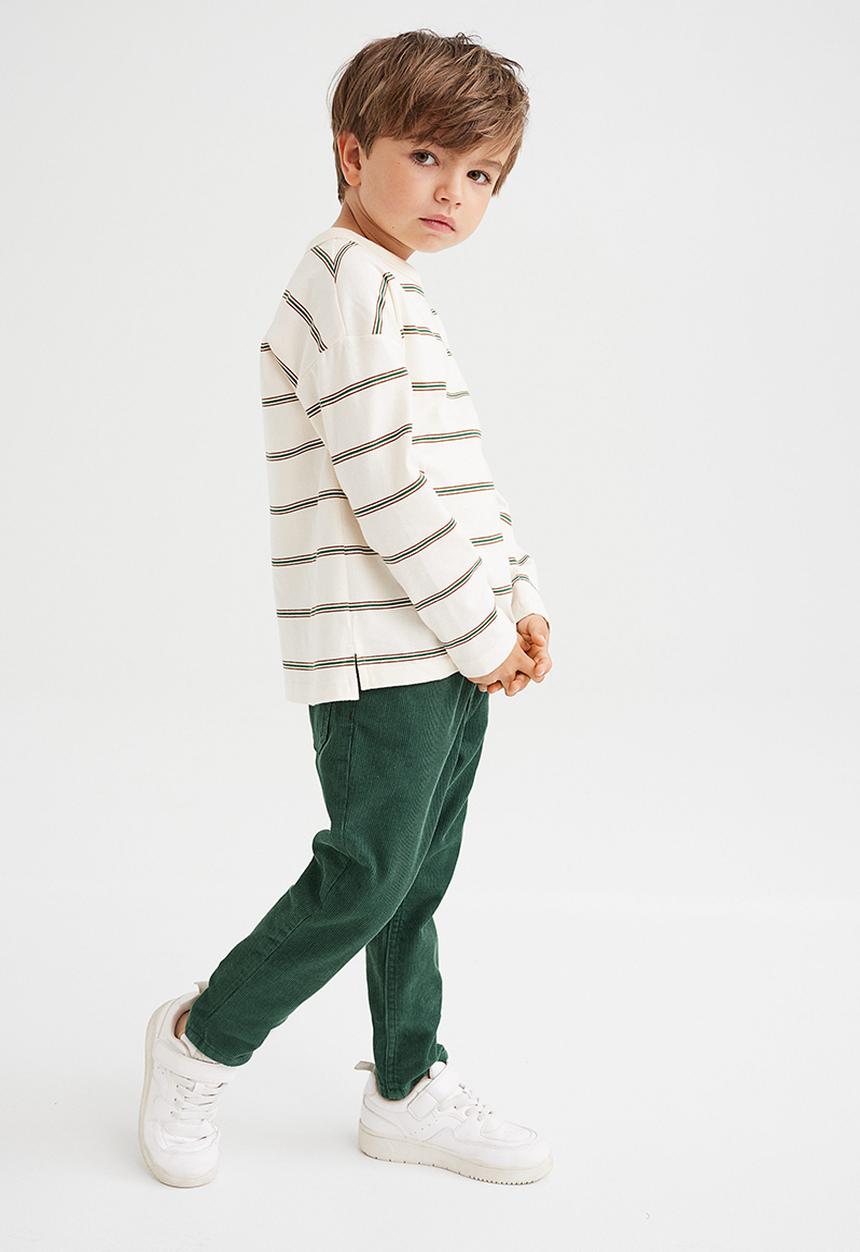 H&M - Slim fit corduroy trousers - green