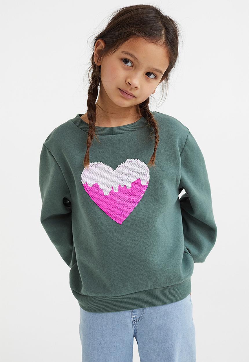 H&M - Oversized sweatshirt - green,multi