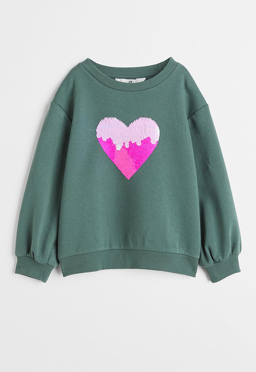H&M - Oversized sweatshirt - green,multi