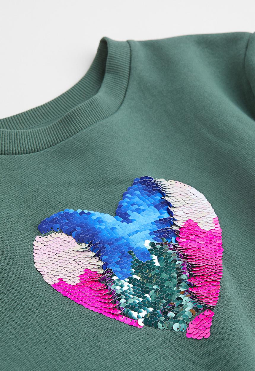 H&M - Oversized sweatshirt - green,multi