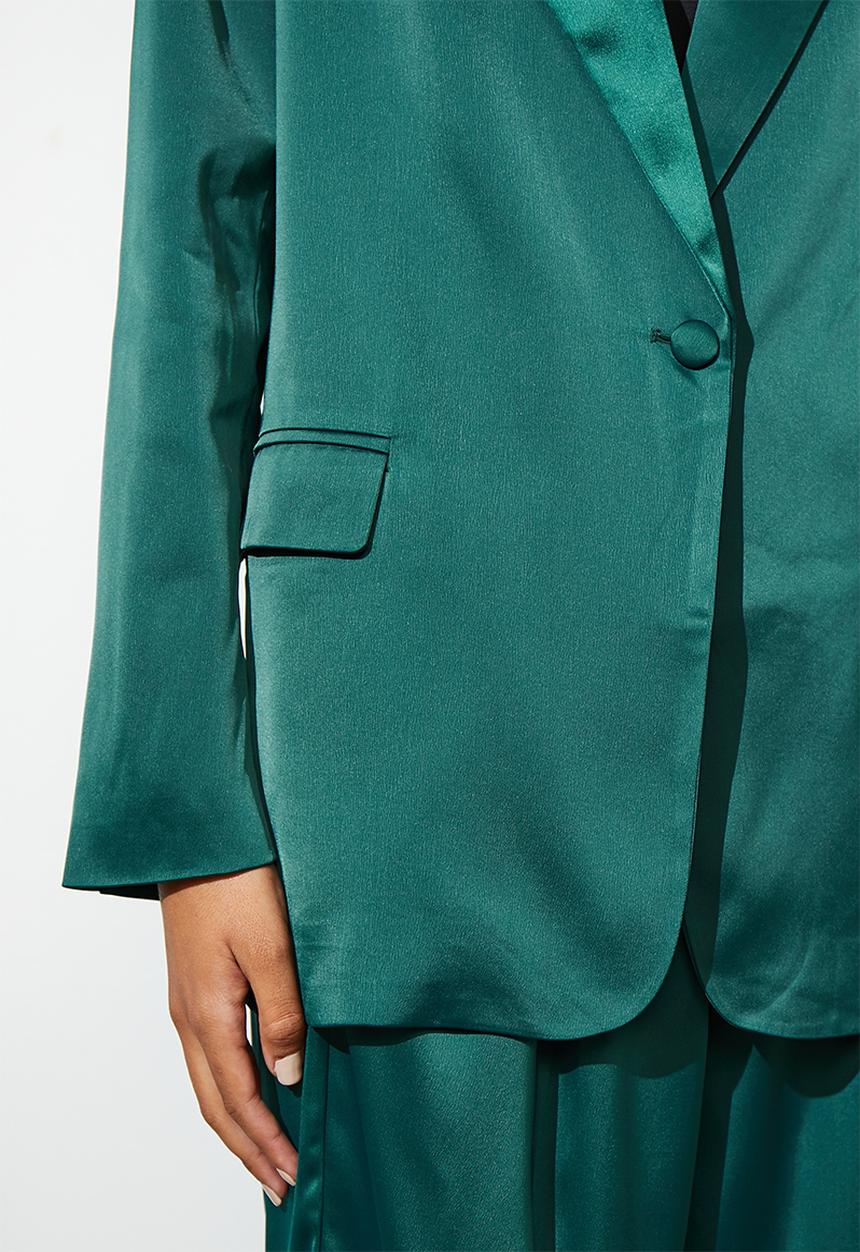 Superbalist - Co-ord satin blazer - emerald