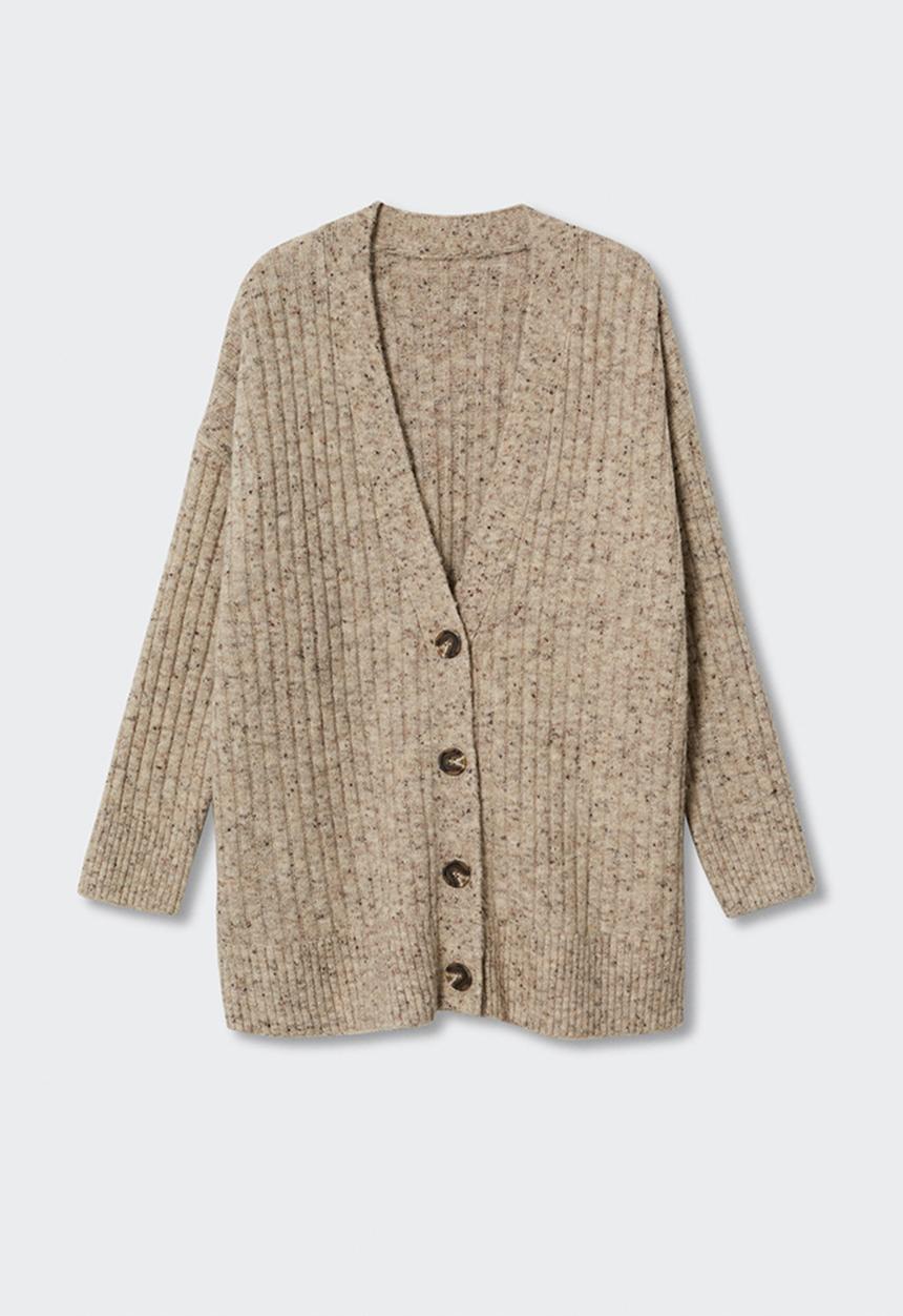 MANGO - Cardigan salty - medium brown