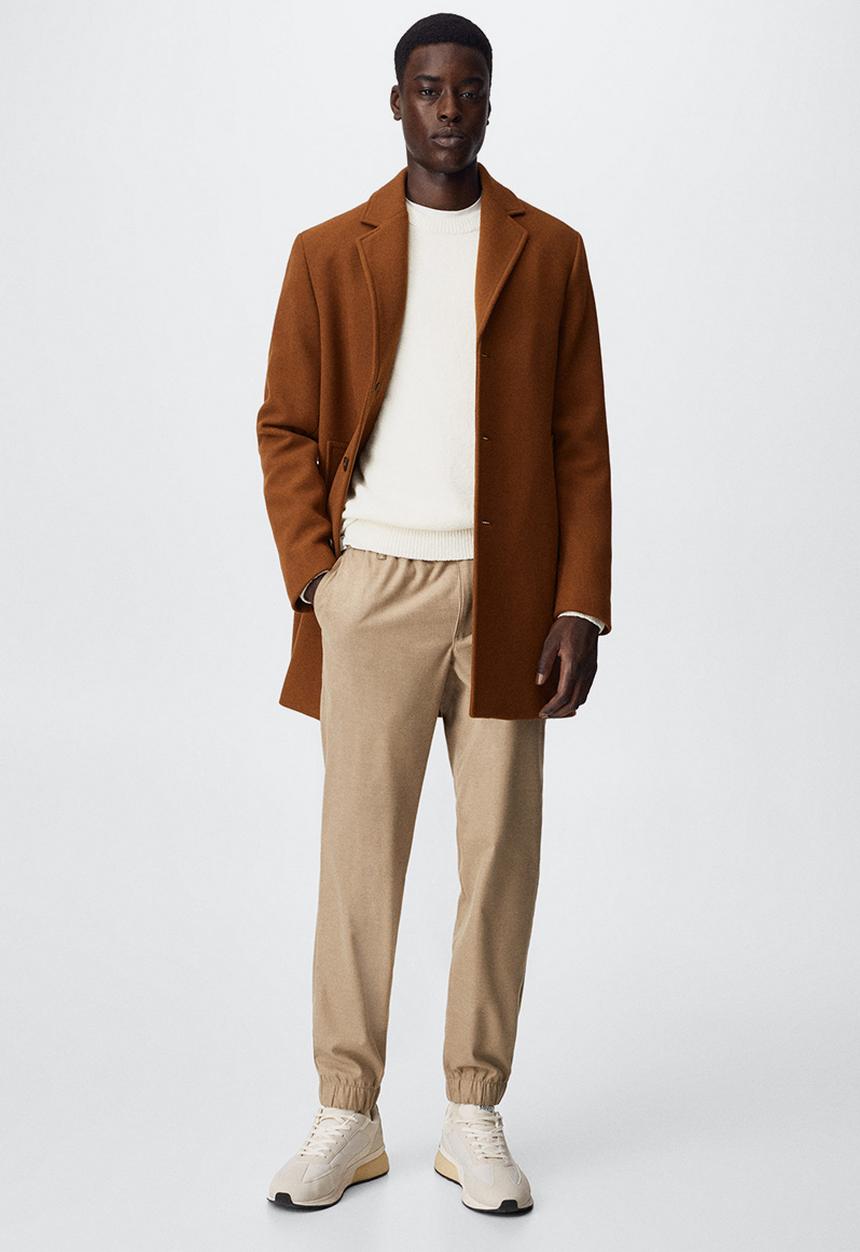 MANGO - Coat hake - brown