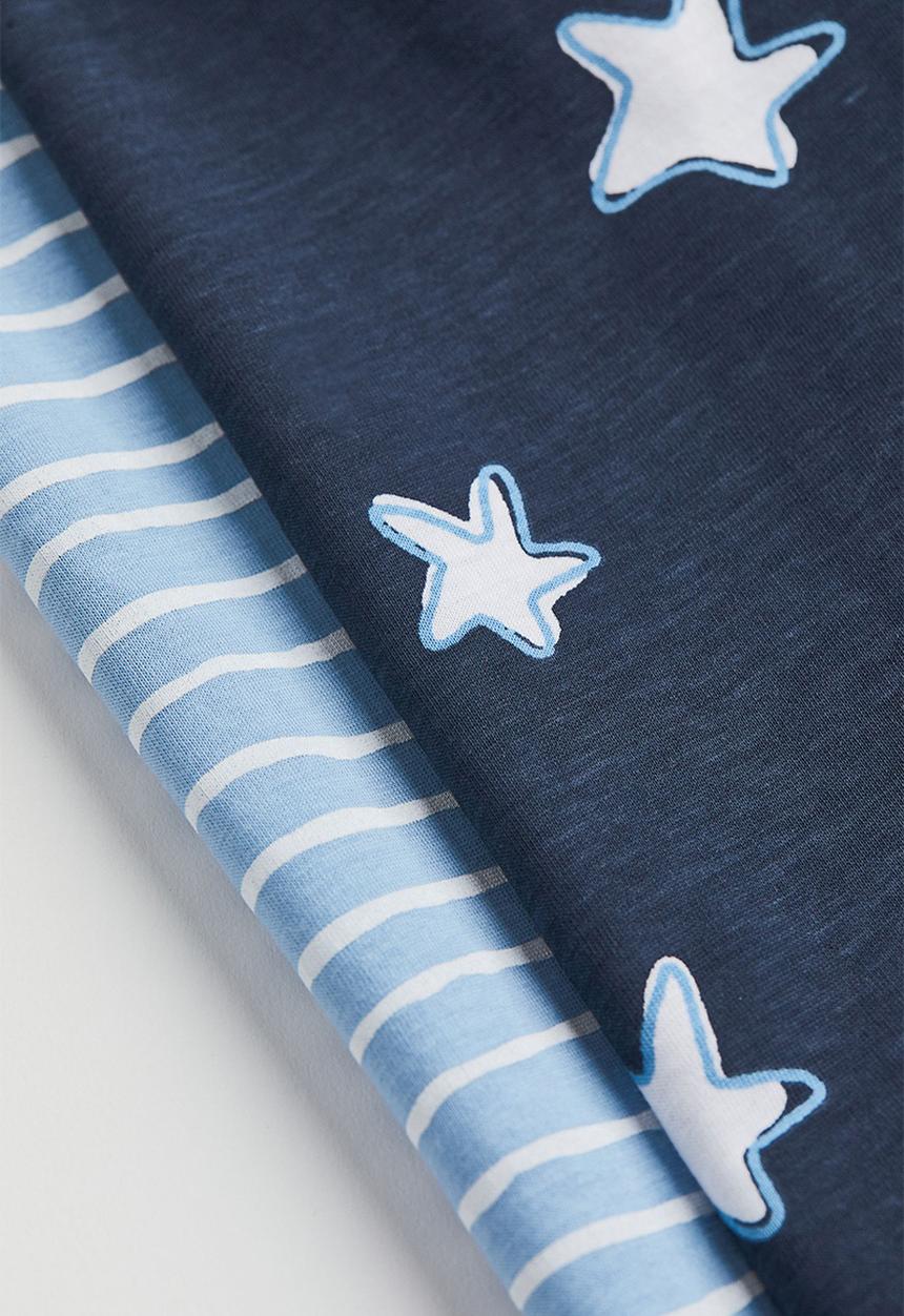 H&M - 2 Pack pyjamas - dark blue/stars