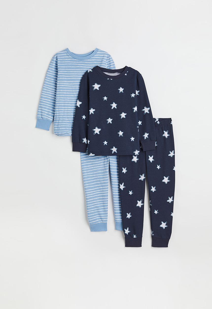 H&M - 2 Pack pyjamas - dark blue/stars