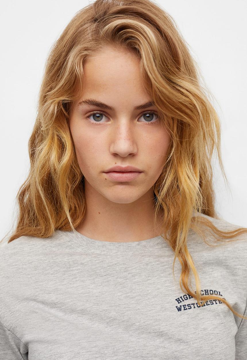 MANGO - T-shirt  sweet - grey