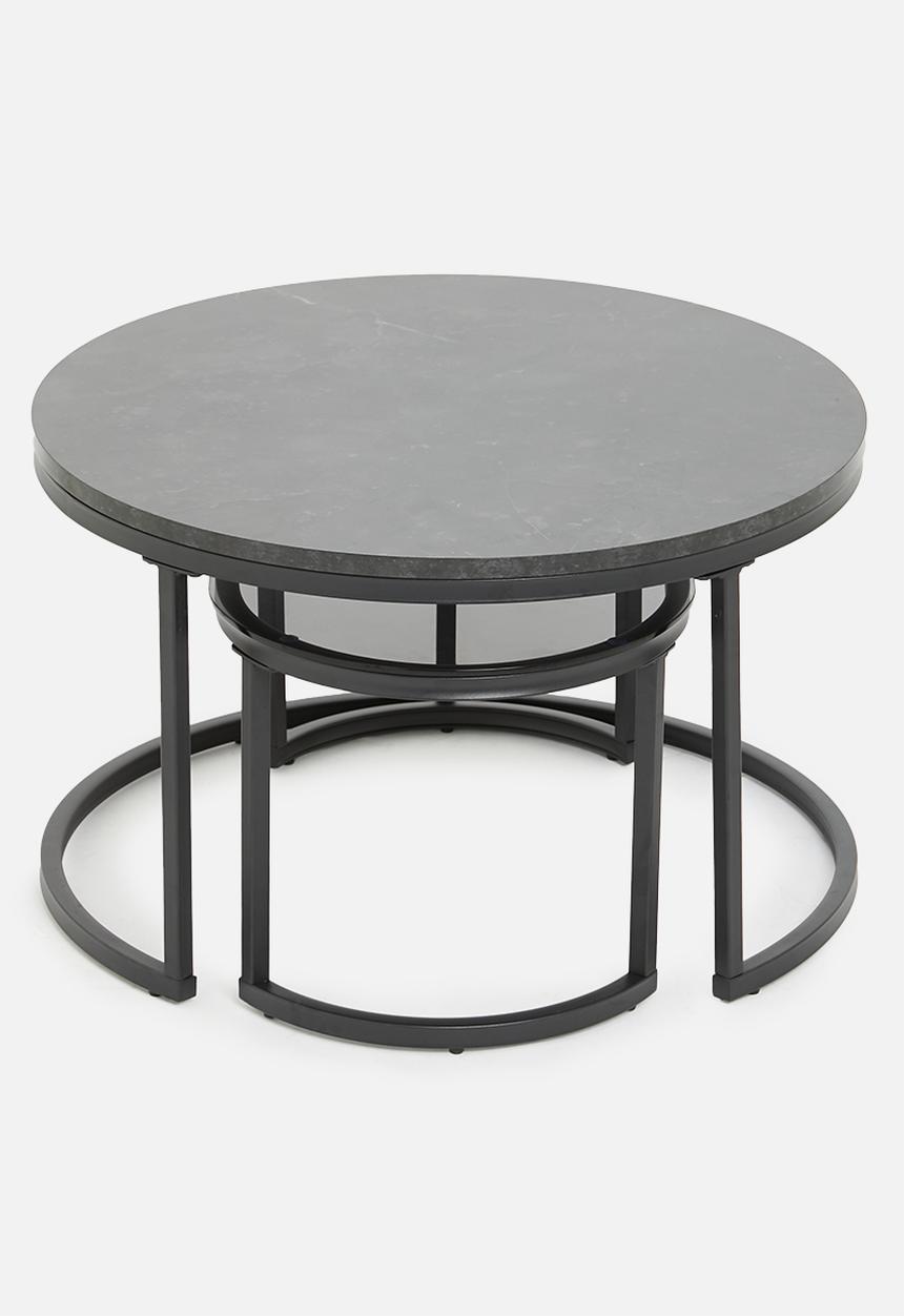 Sixth Floor - Spiro coffee table set of 2 - black