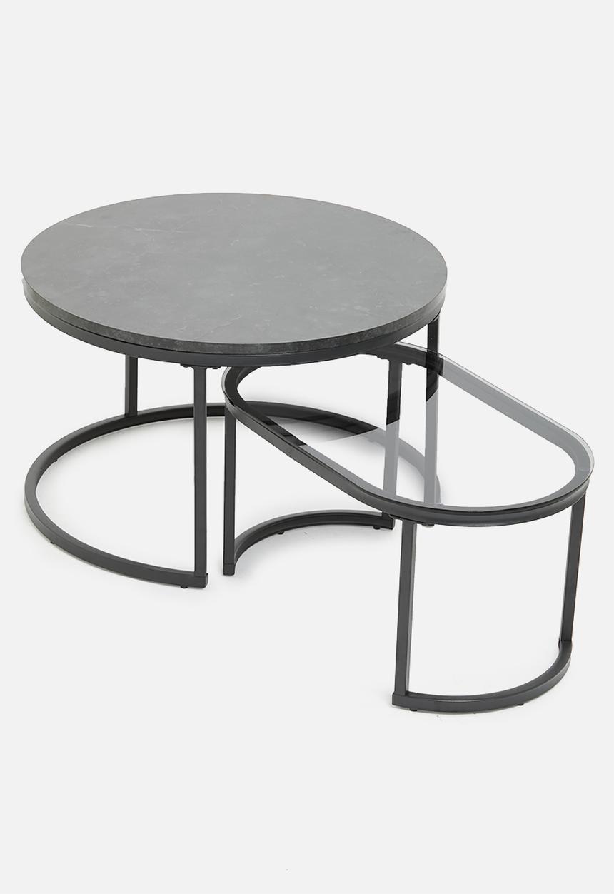 Sixth Floor - Spiro coffee table set of 2 - black