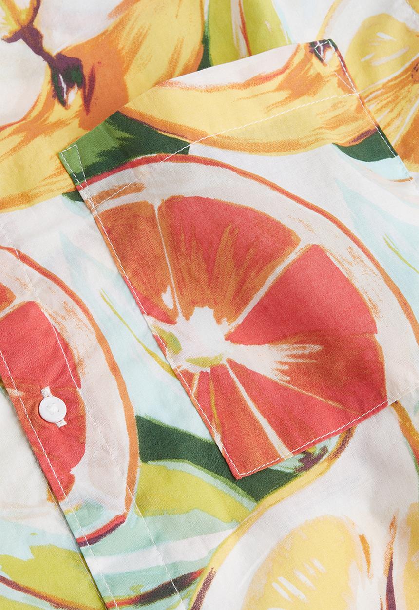 H&M - Cotton shirt regular fit - light green/fruit