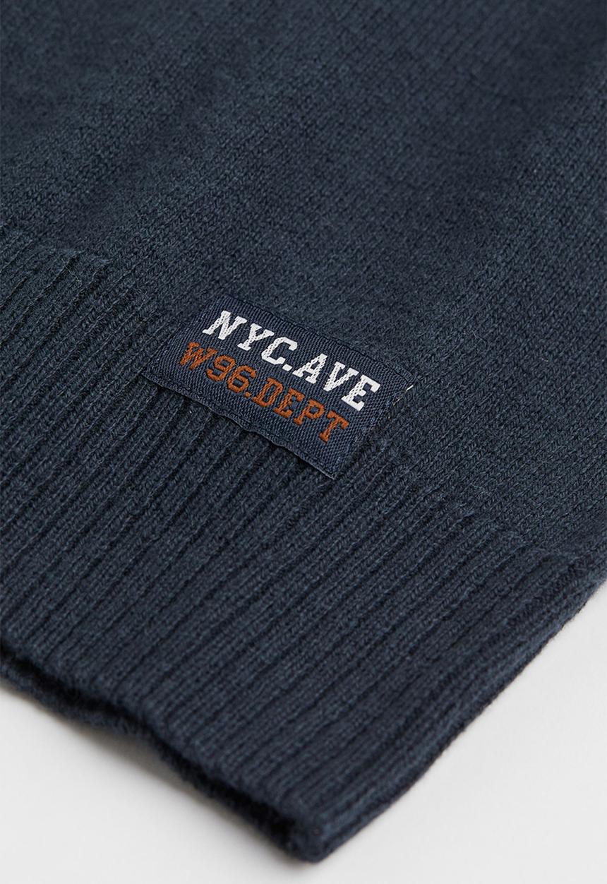 H&M - Fine-knit cotton jumper - navy blue