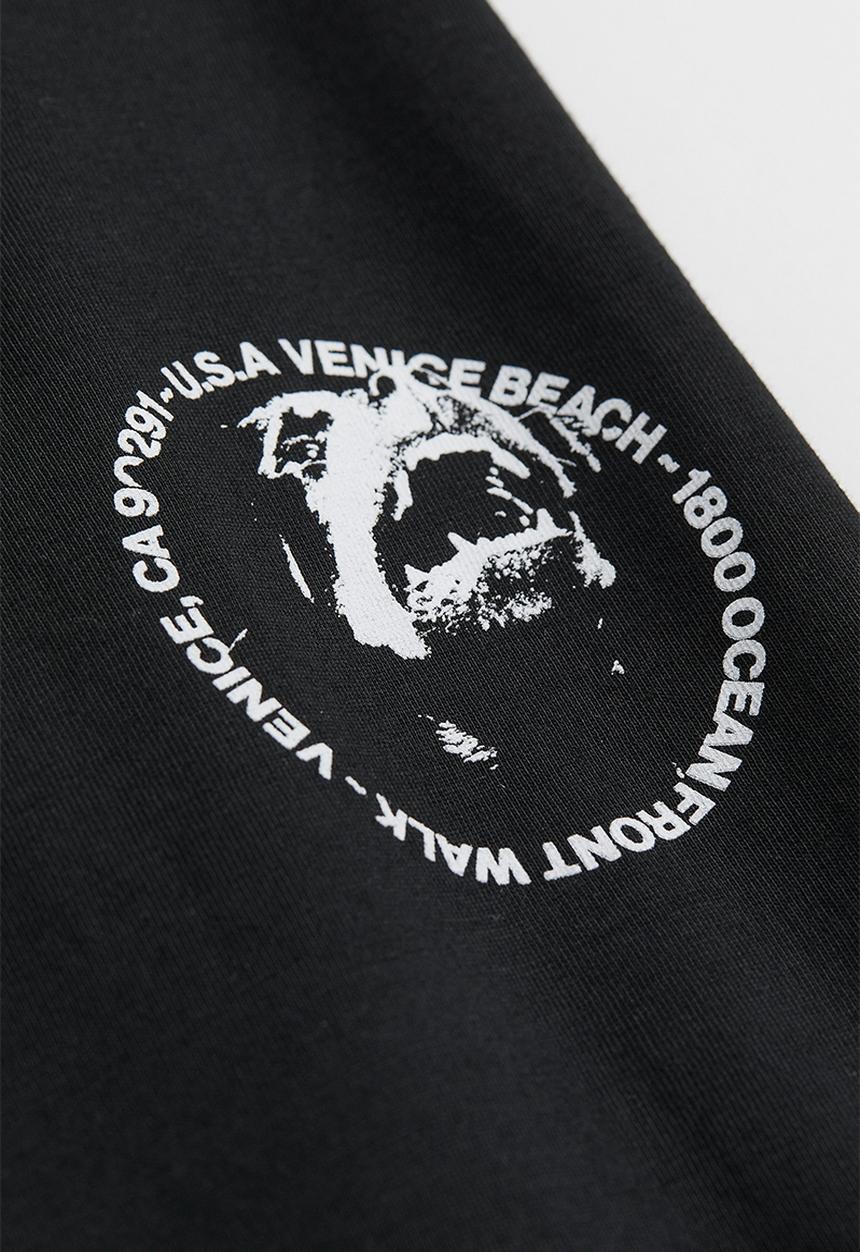 H&M - Printed t-shirt - black/dog