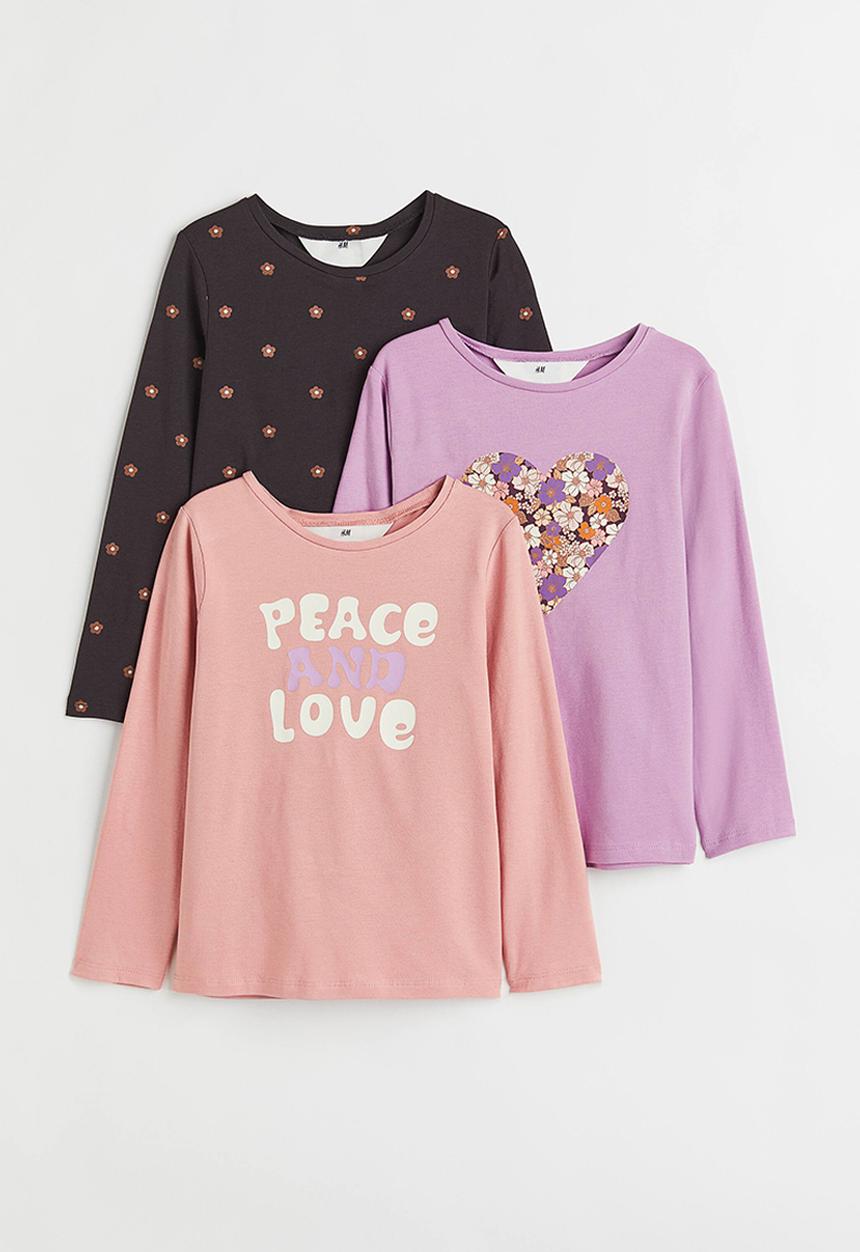 H&M - 3 Pack jersey tops - multi