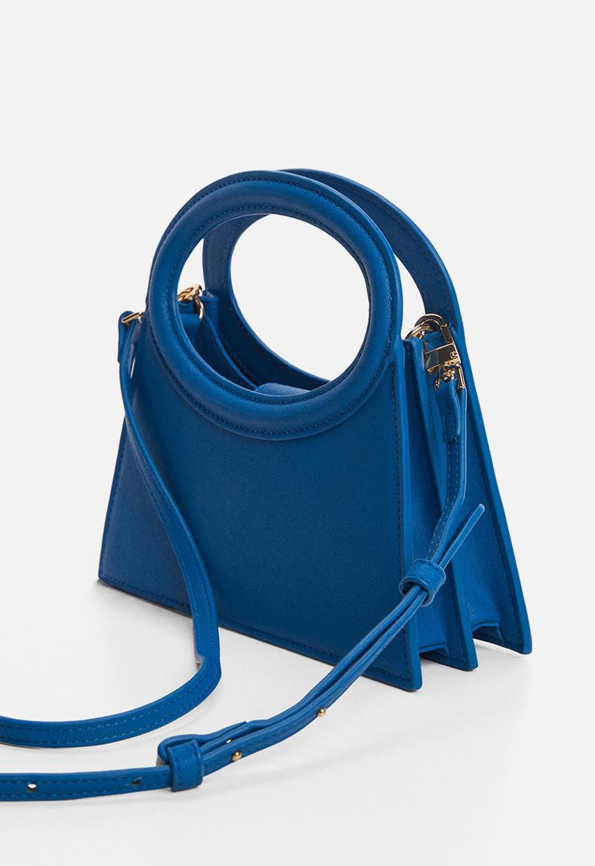 MANGO - Geometric bag - turquoise