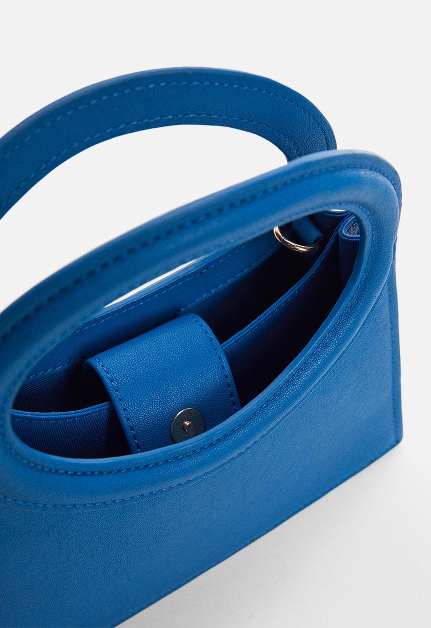 MANGO - Geometric bag - turquoise