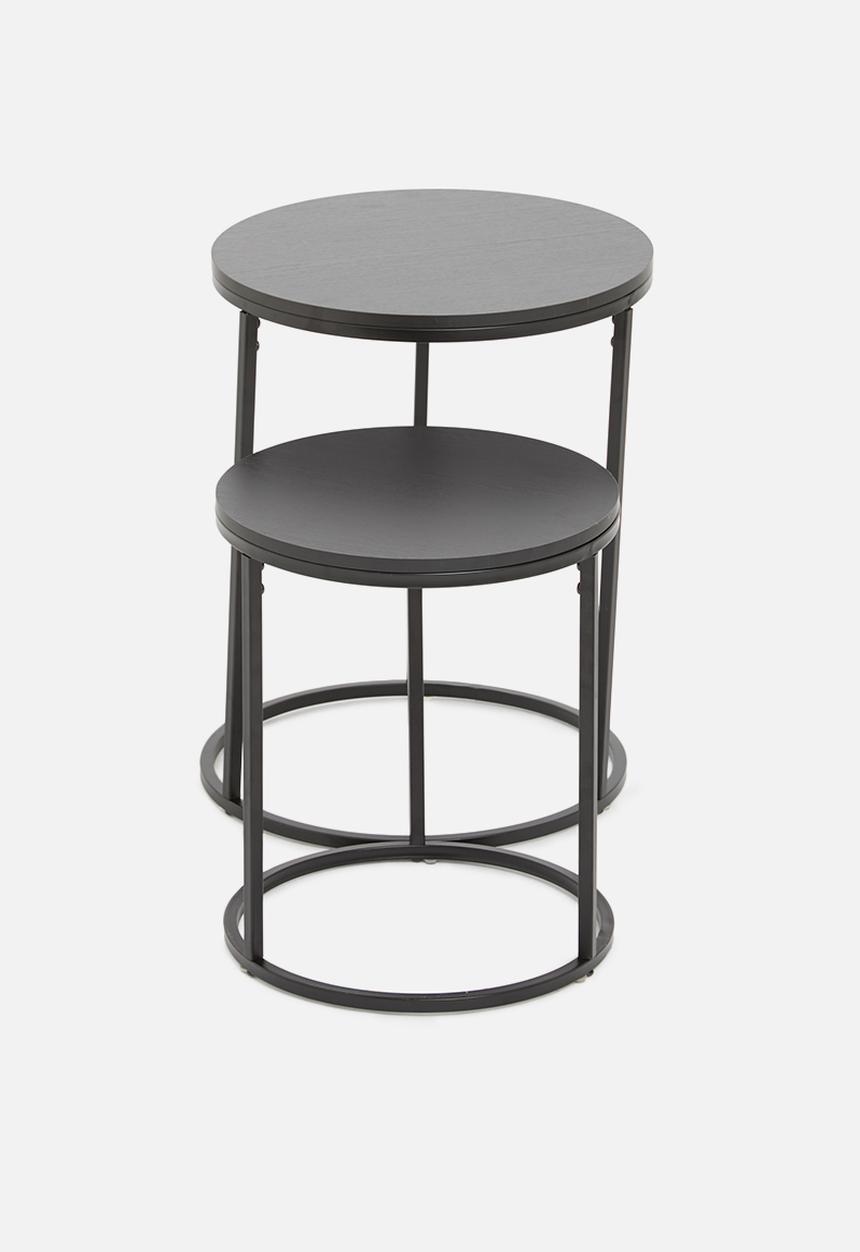 H&S - Vivienne nested side tables - black 