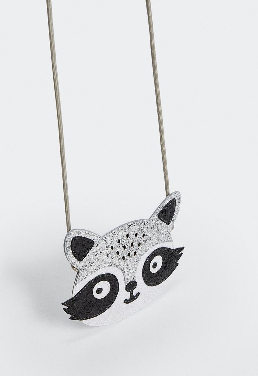 MANGO - Bag mapache - silver