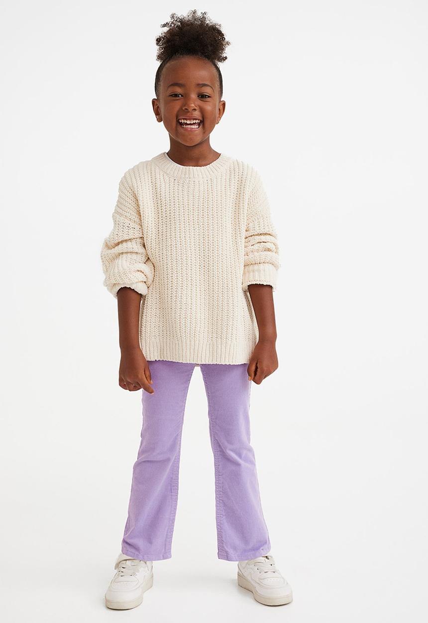 H&M - Flared corduroy trousers - purple