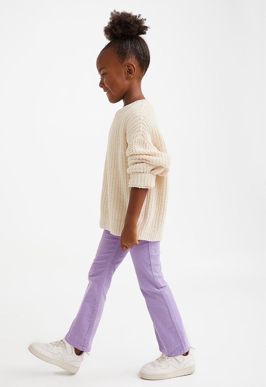 H&M - Flared corduroy trousers - purple