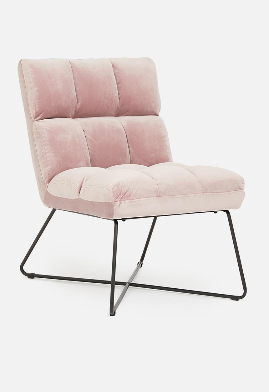 Sixth Floor - Alba lounge chair - soft pink