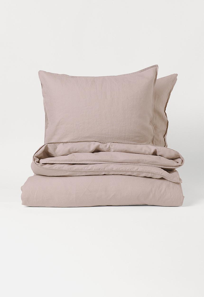 H&M - Linen duvet cover set - powder pink