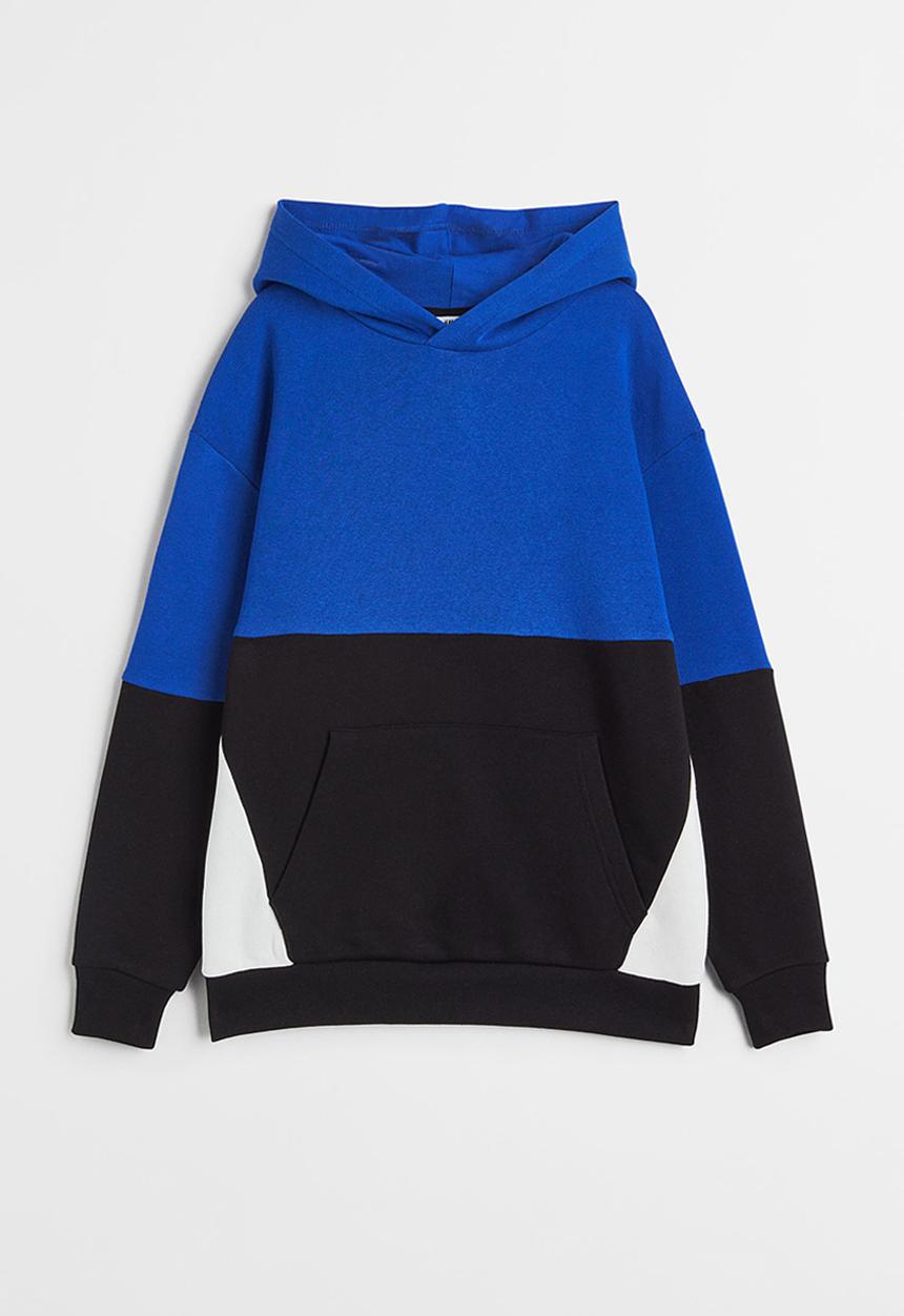 H&M - Oversized hoodie - blue & black