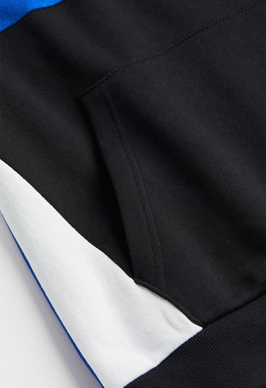 H&M - Oversized hoodie - blue & black
