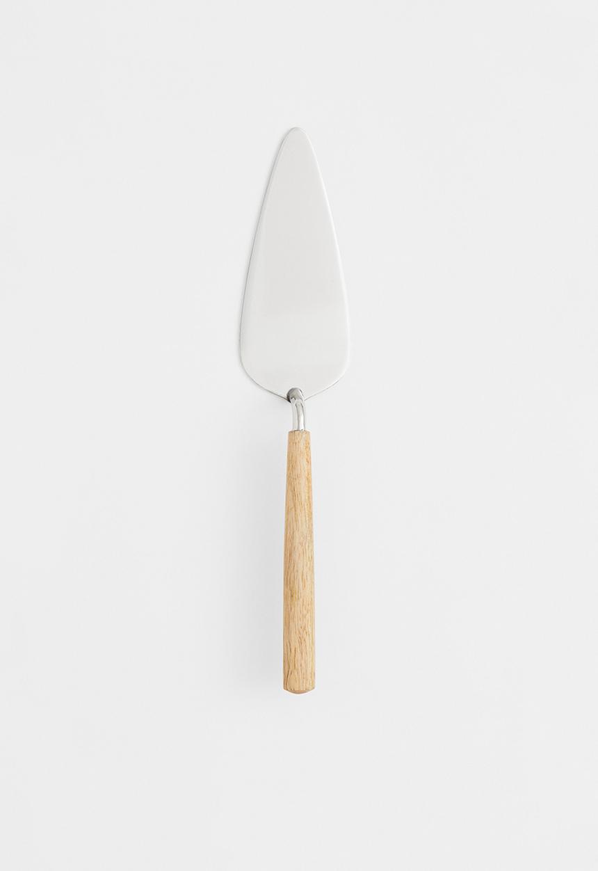 H&M - Metal and wood cake slice - silver