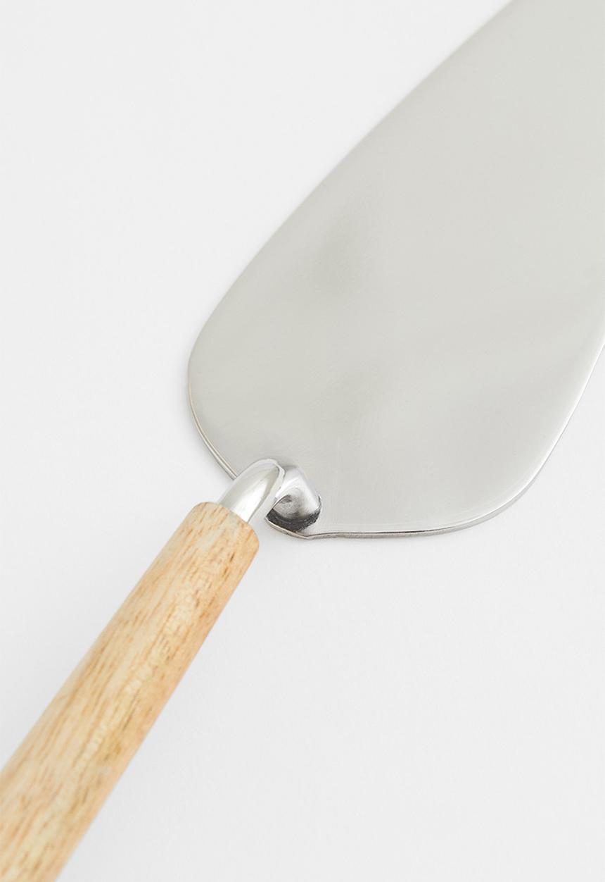H&M - Metal and wood cake slice - silver