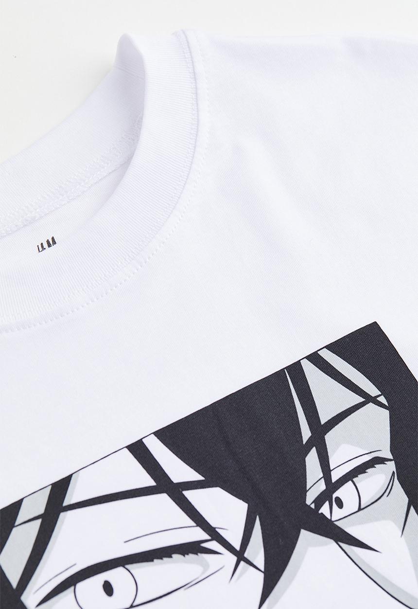 H&M - Print-motif jersey top - white/manga