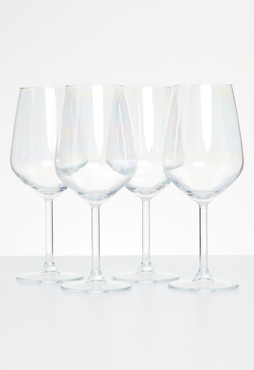 Excellent Houseware - Lucern wine glass set of 4 - clear