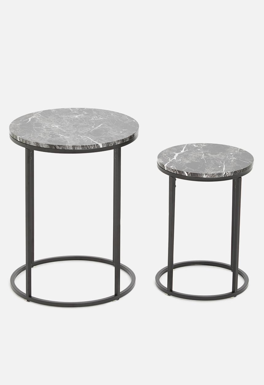 H&S - Freya nested side tables - black