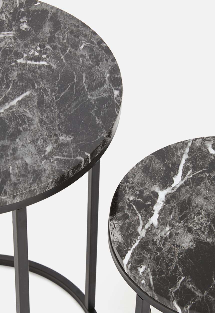 H&S - Freya nested side tables - black