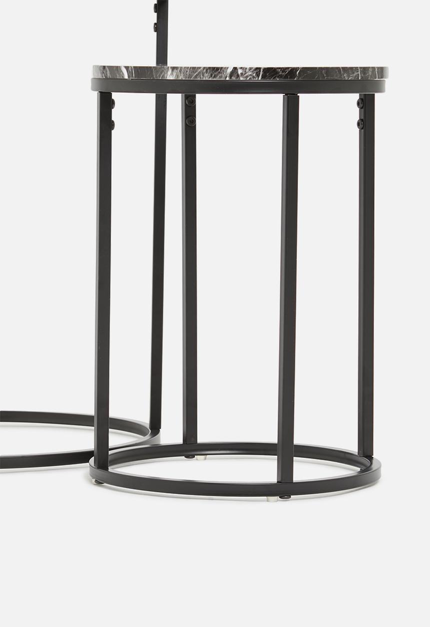 H&S - Freya nested side tables - black