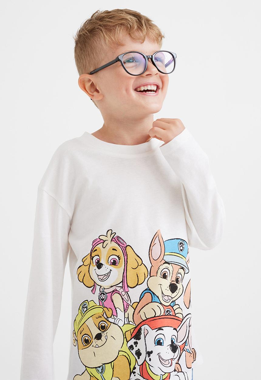 H&M - Printed cotton jersey top - white/paw patrol